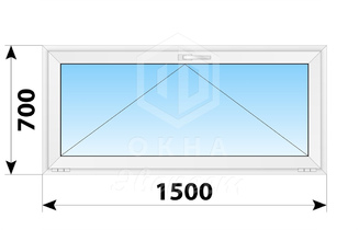 Откидное пластиковое окно 1500x700